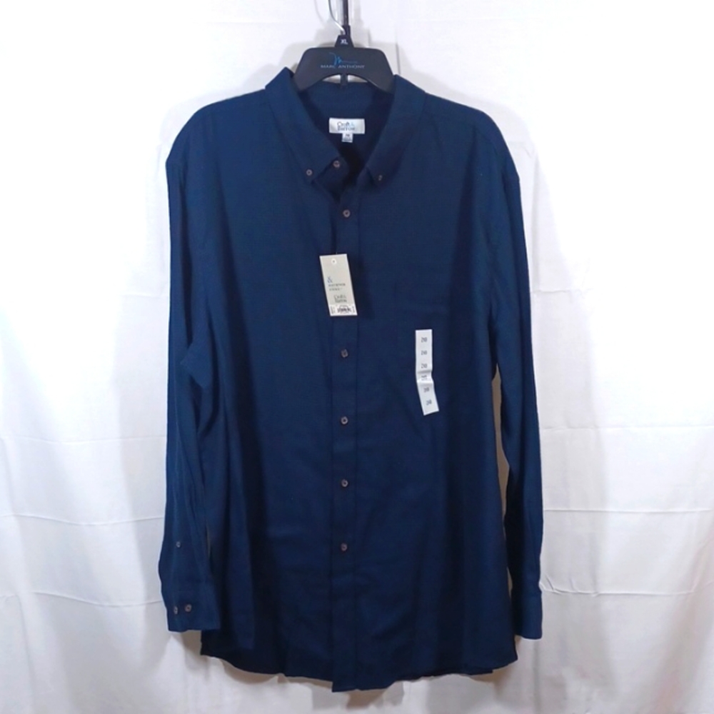 Croft & Barrow Men's Flannel Shirt 2XB Big Tall Blue and Black